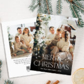 ミニマルエレガントリストクリスマスグリーティング2写真 シーズンカード