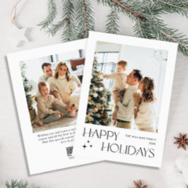 ミニマルエレガントリストクリスマスグリーティング2写真 シーズンカード