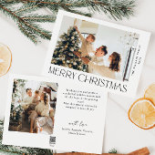 ミニマルエレガントリストクリスマスグリーティング2写真 シーズンカード