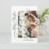 ミニマルエレガントリストクリスマスグリーティング2写真 シーズンカード (スタンド正面)