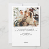 ミニマルエレガントリストクリスマスグリーティング2写真 シーズンカード (裏面)