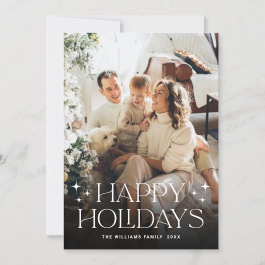 ミニマルエレガントリストクリスマスグリーティング2写真 シーズンカード (正面)