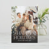 ミニマルエレガントリストクリスマスグリーティング2写真 シーズンカード (スタンド正面)