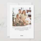 ミニマルエレガントリストクリスマスグリーティング2写真 シーズンカード (裏面)