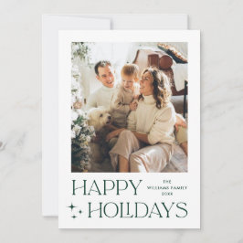 ミニマルエレガントリストクリスマスグリーティング2写真 シーズンカード