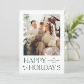 ミニマルエレガントリストクリスマスグリーティング2写真 シーズンカード (スタンド正面)