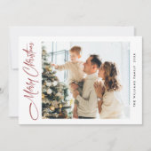 ミニマルエレガントリストクリスマスグリーティング2写真 シーズンカード (正面)