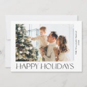 ミニマルエレガントリストクリスマスグリーティング3写真 シーズンカード (正面)