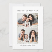ミニマルエレガントリストクリスマスグリーティング3写真 シーズンカード (正面)