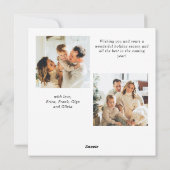 ミニマルエレガントリストクリスマスグリーティング3写真 シーズンカード (裏面)