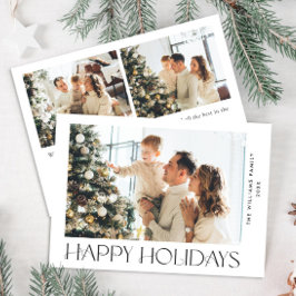 ミニマルエレガントリストクリスマスグリーティング3写真 シーズンカード