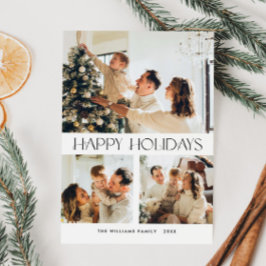 ミニマルエレガントリストクリスマスグリーティング3写真 シーズンカード