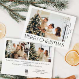 ミニマルエレガントリストクリスマスグリーティング3写真 シーズンカード