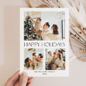 ミニマルエレガントリストクリスマスグリーティング3写真 シーズンカード