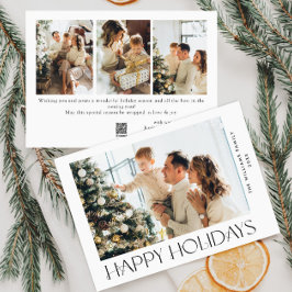 ミニマルエレガントリストクリスマスグリーティング3写真 シーズンカード
