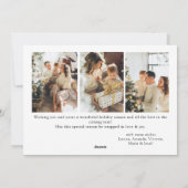 ミニマルエレガントリストクリスマスグリーティング3写真 シーズンカード (裏面)