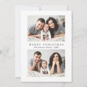 ミニマルエレガントリストクリスマスグリーティング3 Photo Holi シーズンカード (正面)