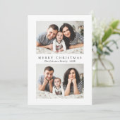 ミニマルエレガントリストクリスマスグリーティング3 Photo Holi シーズンカード (スタンド正面)