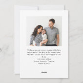 ミニマルエレガントリストクリスマスグリーティング3 Photo Holi シーズンカード (裏面)