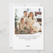 ミニマルエレガントリストクリスマスグリーティング4写真 シーズンカード (裏面)