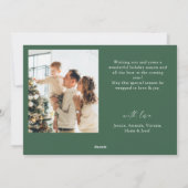 ミニマルエレガントリストクリスマスグリーティング4写真 シーズンカード (裏面)