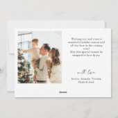 ミニマルエレガントリストクリスマスグリーティング4写真 シーズンカード (裏面)