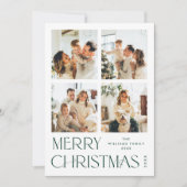 ミニマルエレガントリストクリスマスグリーティング4写真 シーズンカード (正面)
