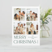 ミニマルエレガントリストクリスマスグリーティング4写真 シーズンカード (スタンド正面)