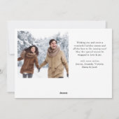 ミニマルエレガントリストクリスマスグリーティング4写真 シーズンカード (裏面)