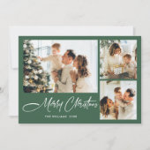 ミニマルエレガントリストクリスマスグリーティング4写真 シーズンカード (正面)