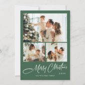 ミニマルエレガントリストクリスマスグリーティング4写真 シーズンカード (正面)
