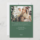 ミニマルエレガントリストクリスマスグリーティング4写真 シーズンカード (裏面)