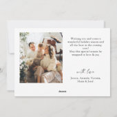 ミニマルエレガントリストクリスマスグリーティング4写真 シーズンカード (裏面)