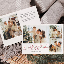 ミニマルエレガントリストクリスマスグリーティング4写真 シーズンカード