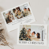 ミニマルエレガントリストクリスマスグリーティング4写真 シーズンカード