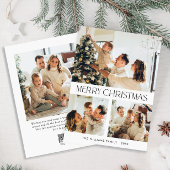 ミニマルエレガントリストクリスマスグリーティング4写真 シーズンカード