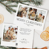 ミニマルエレガントリストクリスマスグリーティング4写真 シーズンカード