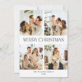 ミニマルエレガントリストクリスマスグリーティング4写真 シーズンカード (正面)