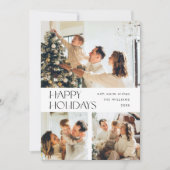 ミニマルエレガントリストクリスマスグリーティング4写真 シーズンカード (正面)