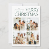 ミニマルエレガントリストクリスマスグリーティング4写真 シーズンカード (正面)
