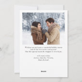 ミニマルエレガントリストクリスマスグリーティング5写真 シーズンカード (裏面)