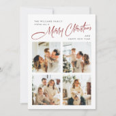 ミニマルエレガントリストクリスマスグリーティング5写真 シーズンカード (正面)