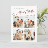 ミニマルエレガントリストクリスマスグリーティング5写真 シーズンカード (スタンド正面)