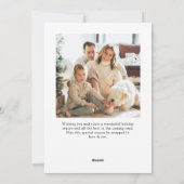 ミニマルエレガントリストクリスマスグリーティング5写真 シーズンカード (裏面)