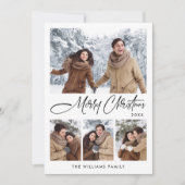 ミニマルエレガントリストクリスマスグリーティング5写真 シーズンカード (正面)