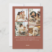 ミニマルエレガントリストクリスマスグリーティング5写真 シーズンカード (裏面)