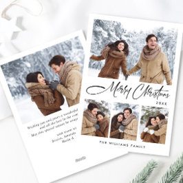 ミニマルエレガントリストクリスマスグリーティング5写真 シーズンカード