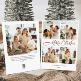 ミニマルエレガントリストクリスマスグリーティング5写真 シーズンカード