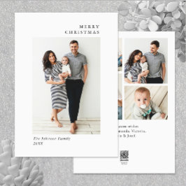 ミニマルエレガントリストクリスマスグリーティング5写真 シーズンカード