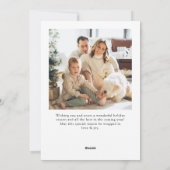 ミニマルエレガントリストクリスマスグリーティング5写真 シーズンカード (裏面)